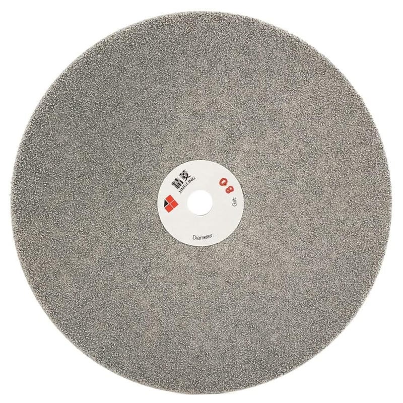 Jingling 8" Inch Diamond Grinding Disc 80 Grit Coarse Flat Lap Disk Lapping Plate Sanding Pads Lapidary Tools for Stone Pottery Faceting Machine - Image 1